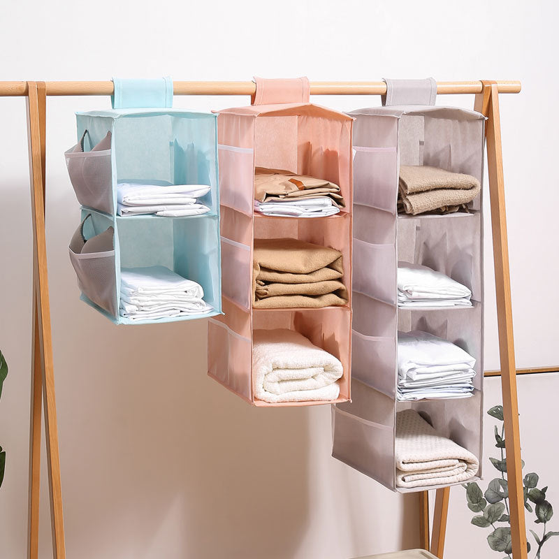 Multi-layer  Washable Wardrobe Foldable Hanging cloth Storage Hanging Bag Underwear Socks Storage Bag