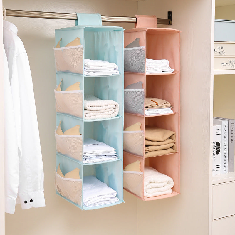 Multi-layer  Washable Wardrobe Foldable Hanging cloth Storage Hanging Bag Underwear Socks Storage Bag