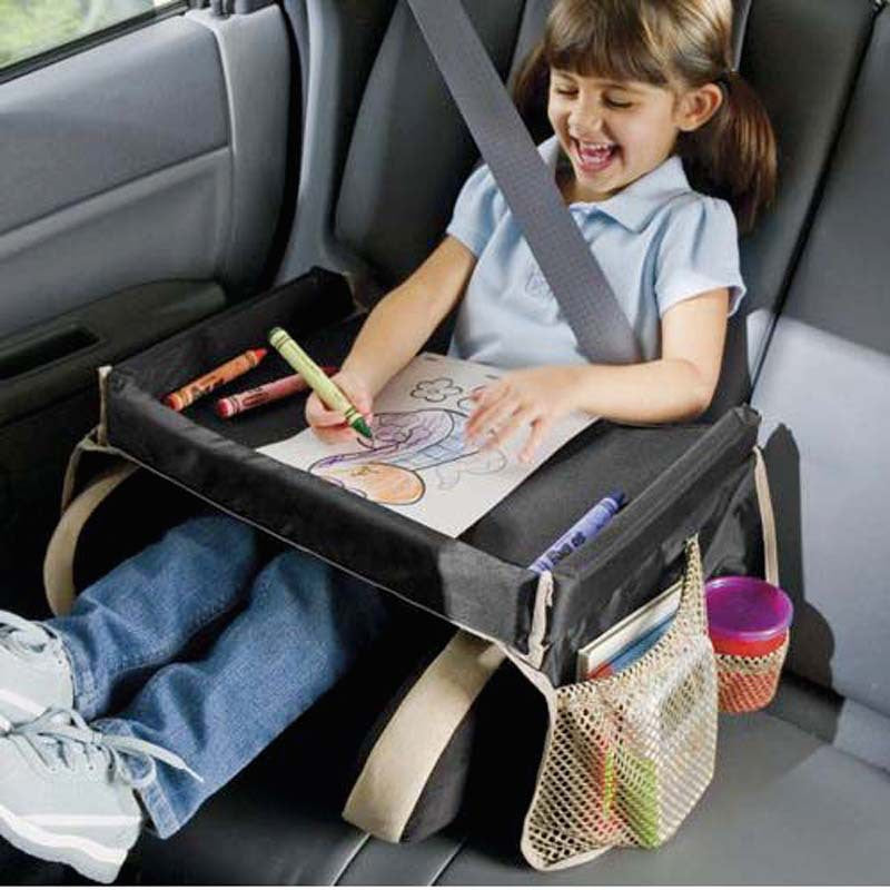 Cross-border Supply Children's Car Rear Seat Tray Baby Stroller Tray Travel Car Drawing Board Storage