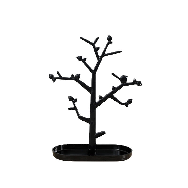 1 # Bird Tree Creative Jewelry Display Rack Jewelry Earring Rack Necklace Rack Ring Storage Box Dressing Table Trial Wear Storage